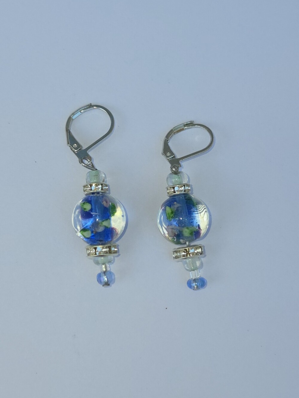 Handmade Drop Earrings Surgical Grade Stainless Steel Murano Glass Beads